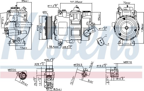 Nissens 890550 - Компресор, климатизация vvparts.bg