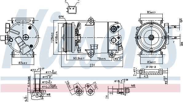 Nissens 890588 - Компресор, климатизация vvparts.bg