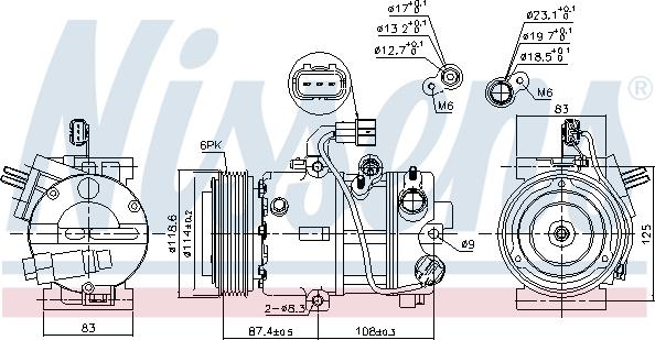 Nissens 890575 - Компресор, климатизация vvparts.bg