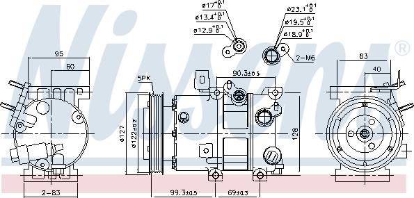 Nissens 890573 - Компресор, климатизация vvparts.bg