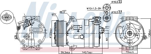 Nissens 89057 - Компресор, климатизация vvparts.bg