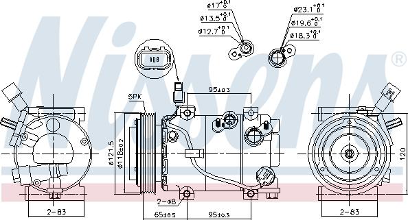 Nissens 890640 - Компресор, климатизация vvparts.bg