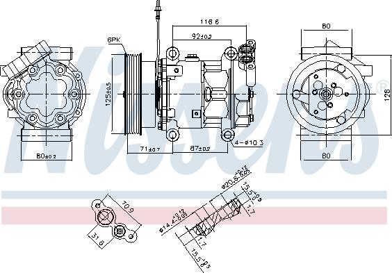 Nissens 89064 - Компресор, климатизация vvparts.bg