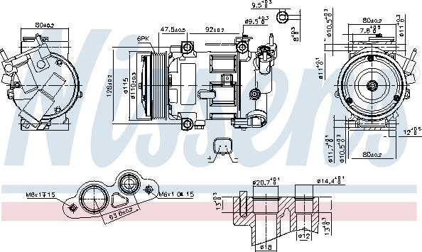 Nissens 890606 - Компресор, климатизация vvparts.bg