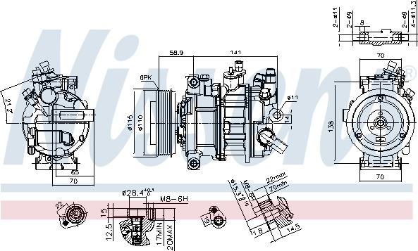 Nissens 890602 - Компресор, климатизация vvparts.bg