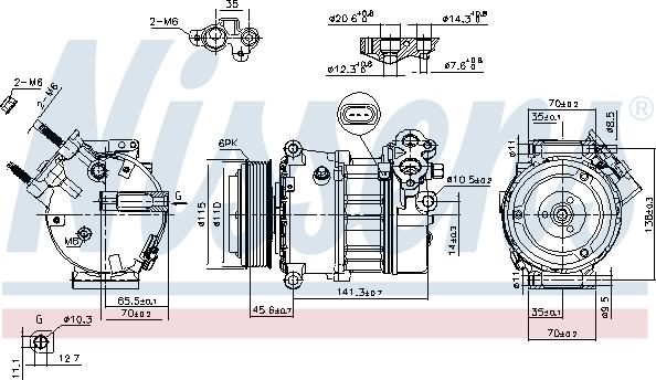 Nissens 890617 - Компресор, климатизация vvparts.bg