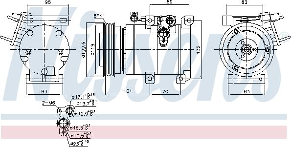 Nissens 890686 - Компресор, климатизация vvparts.bg