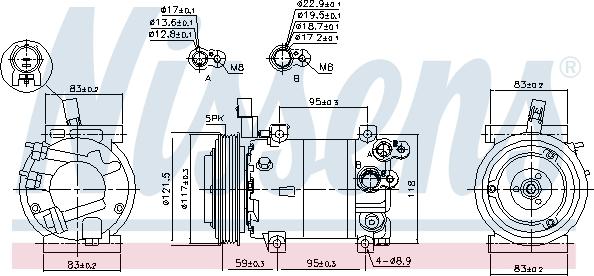 Nissens 890682 - Компресор, климатизация vvparts.bg