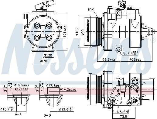 Nissens 890624 - Компресор, климатизация vvparts.bg