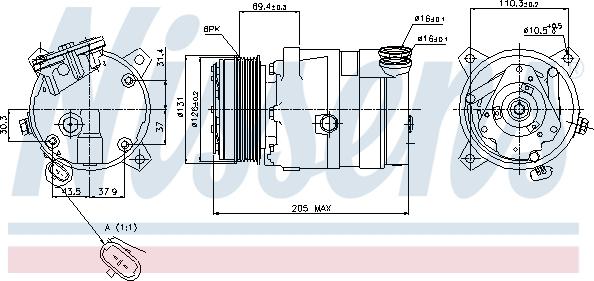 Nissens 89062 - Компресор, климатизация vvparts.bg