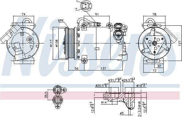 Nissens 890040 - Компресор, климатизация vvparts.bg