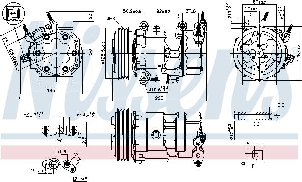 Nissens 890041 - Компресор, климатизация vvparts.bg