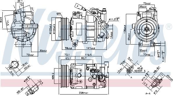 Nissens 890048 - Компресор, климатизация vvparts.bg