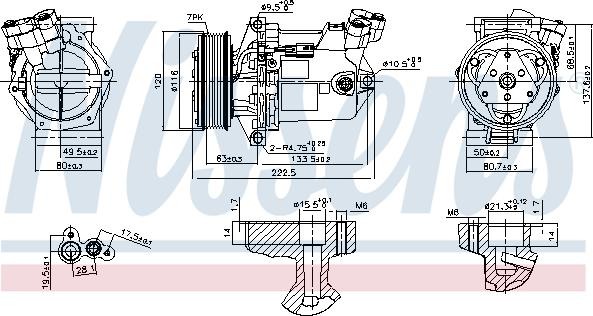 Nissens 890042 - Компресор, климатизация vvparts.bg