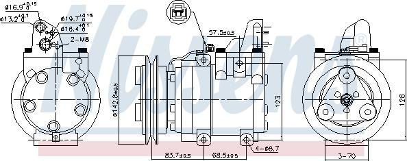 Nissens 890059 - Компресор, климатизация vvparts.bg