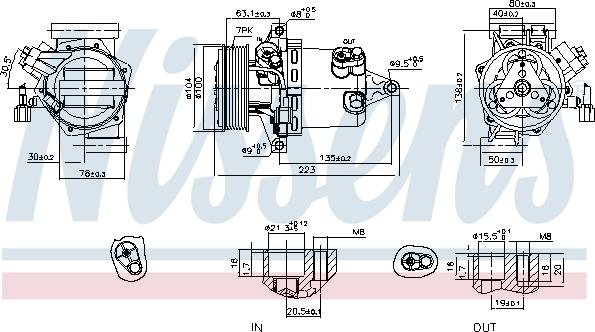 Nissens 890053 - Компресор, климатизация vvparts.bg