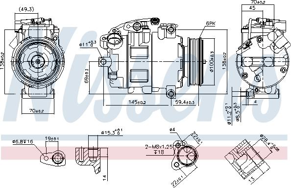 Nissens 890068 - Компресор, климатизация vvparts.bg