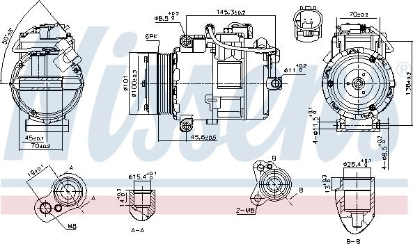 Nissens 890012 - Компресор, климатизация vvparts.bg