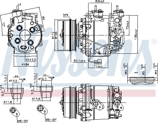 Nissens 890035 - Компресор, климатизация vvparts.bg