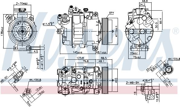 Nissens 890070 - Компресор, климатизация vvparts.bg