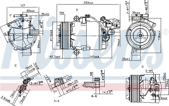 Nissens 890071 - Компресор, климатизация vvparts.bg