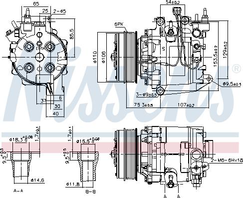 Nissens 890195 - Компресор, климатизация vvparts.bg