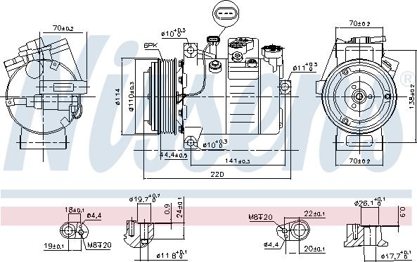 Nissens 890115 - Компресор, климатизация vvparts.bg