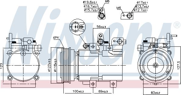 Nissens 890130 - Компресор, климатизация vvparts.bg