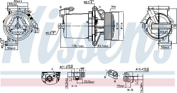 Nissens 890172 - Компресор, климатизация vvparts.bg