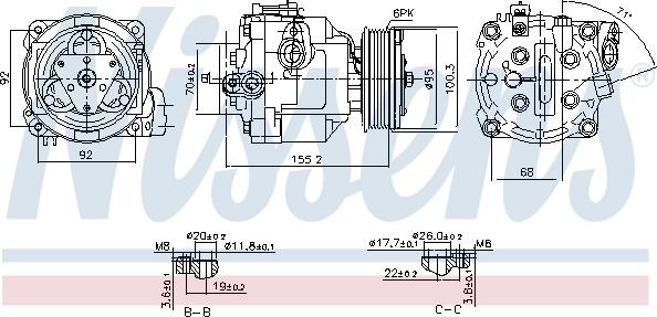 Nissens 890806 - Компресор, климатизация vvparts.bg