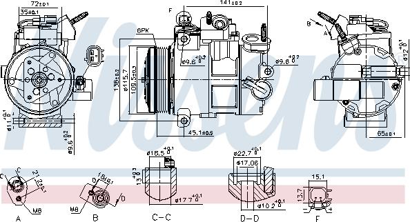 Nissens 890800 - Компресор, климатизация vvparts.bg