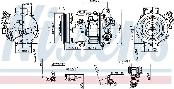 Nissens 890803 - Компресор, климатизация vvparts.bg