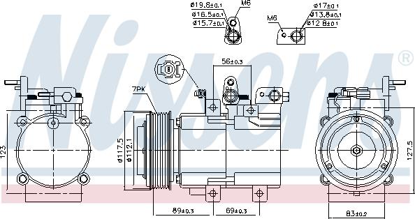 Nissens 890395 - Компресор, климатизация vvparts.bg