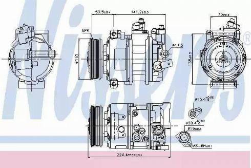 Nissens 89020 - Компресор, климатизация vvparts.bg