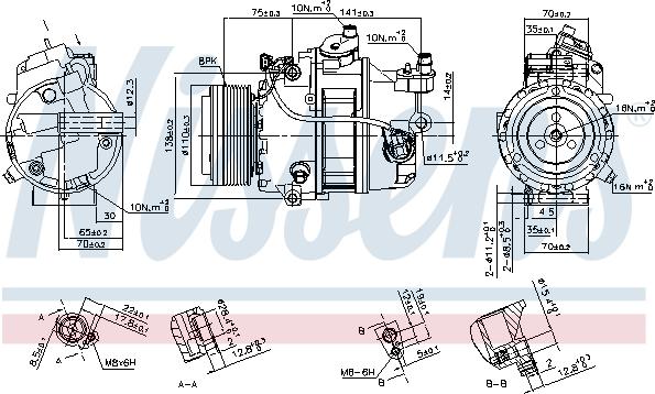 Nissens 890303 - Компресор, климатизация vvparts.bg