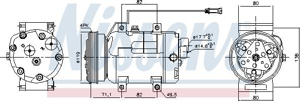 Nissens 89029 - Компресор, климатизация vvparts.bg