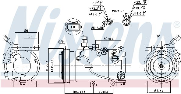 Nissens 890241 - Компресор, климатизация vvparts.bg