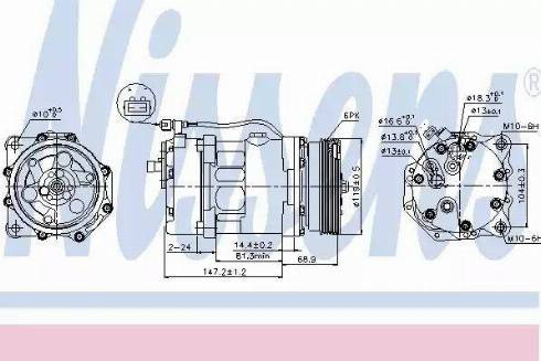 Nissens 89025 - Компресор, климатизация vvparts.bg