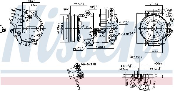 Nissens 890266 - Компресор, климатизация vvparts.bg