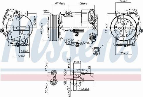 Nissens 890268 - Компресор, климатизация vvparts.bg