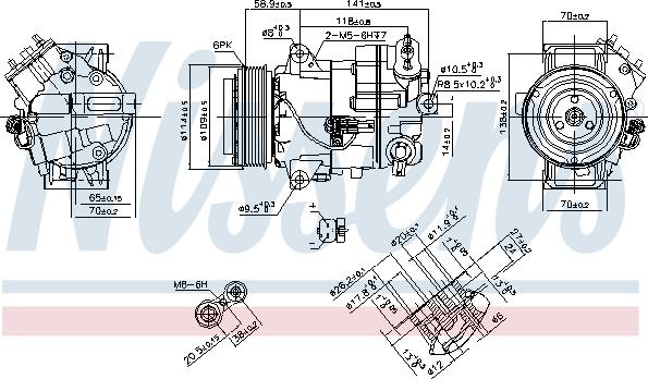 Nissens 890263 - Компресор, климатизация vvparts.bg