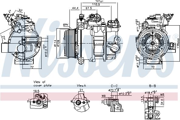 Nissens 890793 - Компресор, климатизация vvparts.bg