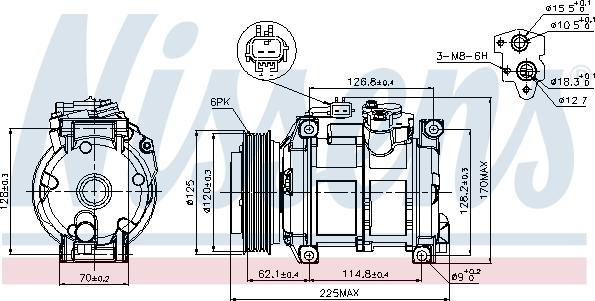 Nissens 89074 - Компресор, климатизация vvparts.bg