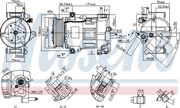 Nissens 890758 - Компресор, климатизация vvparts.bg