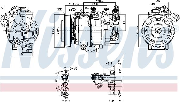 Nissens 890763 - Компресор, климатизация vvparts.bg