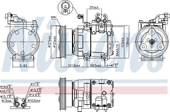 Nissens 890737 - Компресор, климатизация vvparts.bg