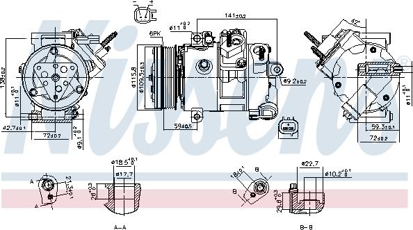 Nissens 890772 - Компресор, климатизация vvparts.bg