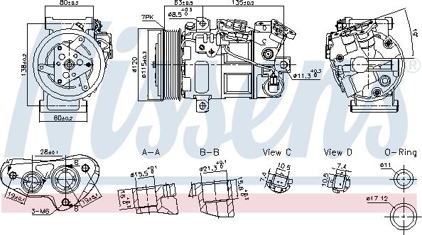 Nissens 891017 - Компресор, климатизация vvparts.bg