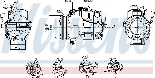 Nissens 891031 - Компресор, климатизация vvparts.bg