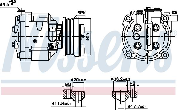 Nissens 891078 - Компресор, климатизация vvparts.bg